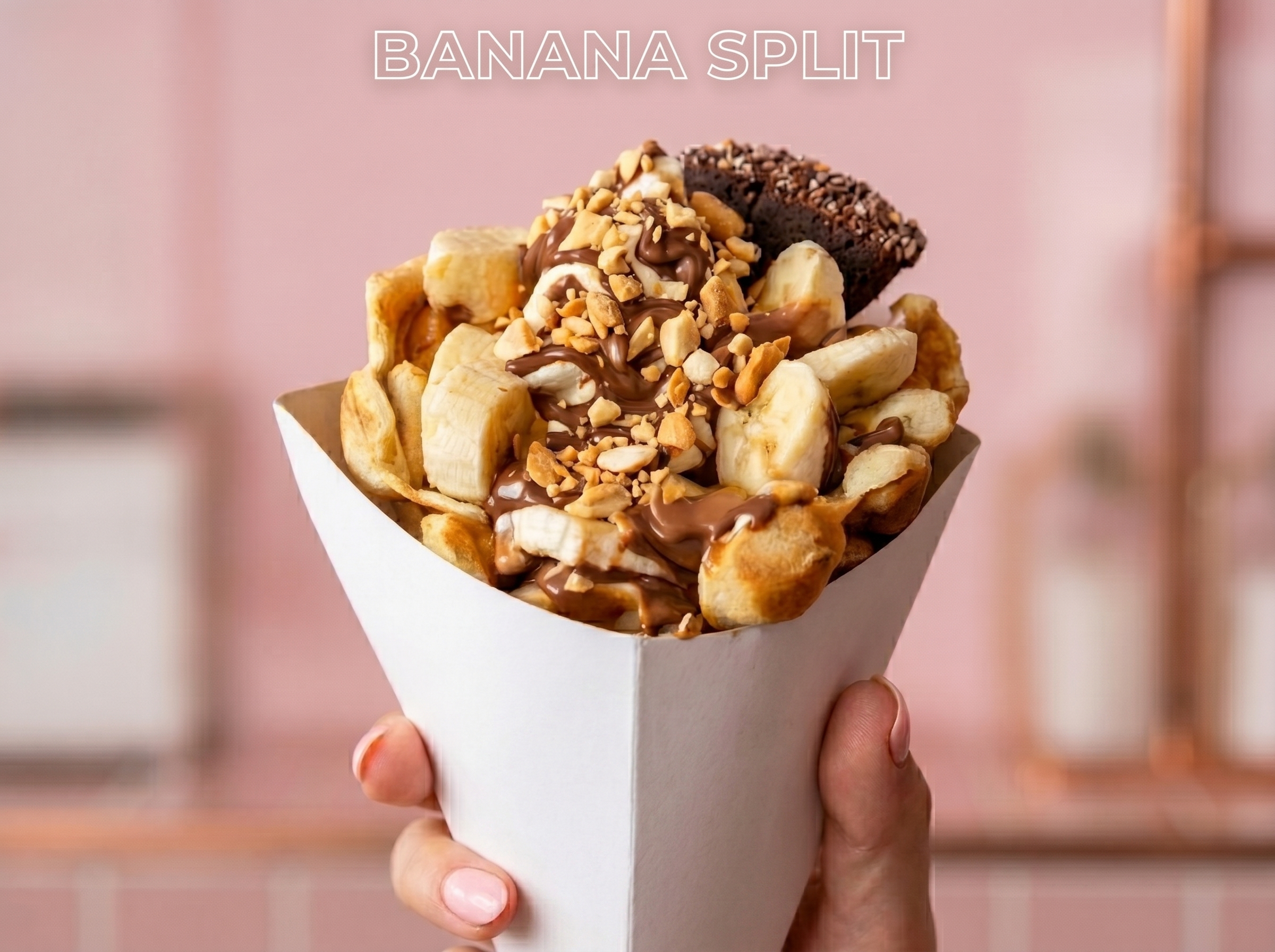 Banana Split Bubble Waffle